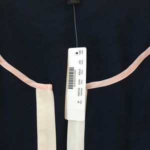 Jcrew women's navy silk beach cover up NWT sz M